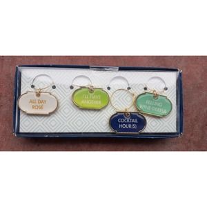 Wine Glass Charm 4 Piece Set New In Box